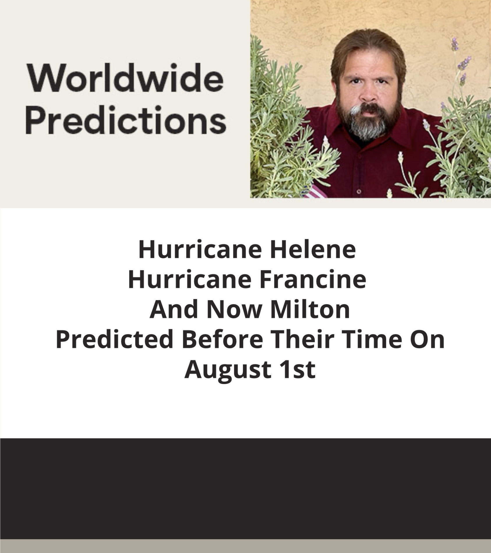 Milton is Coming to Florida, Hurricane Helene & Francine Predicted August 1st