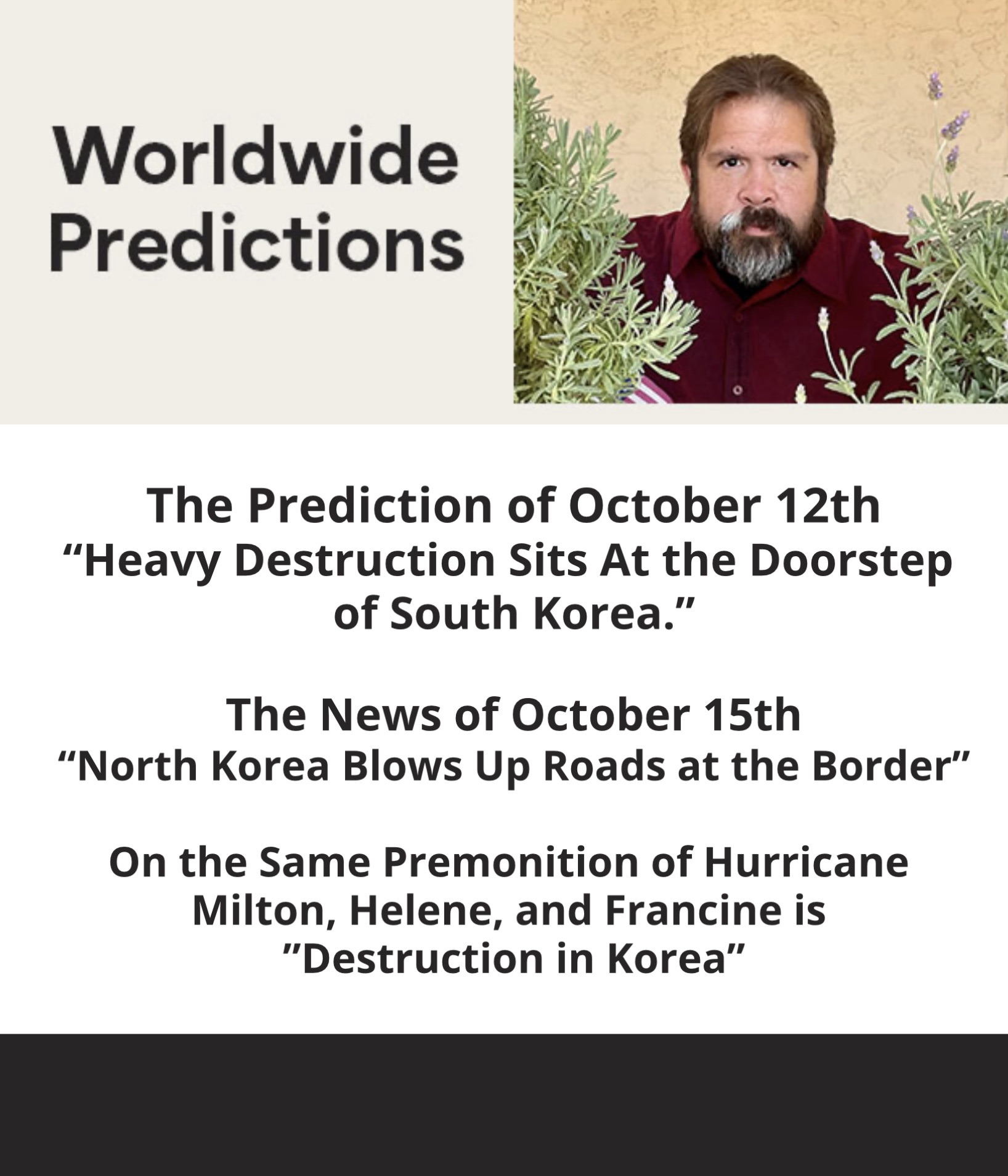 Explosions at Koreas Border Predicted October 12th