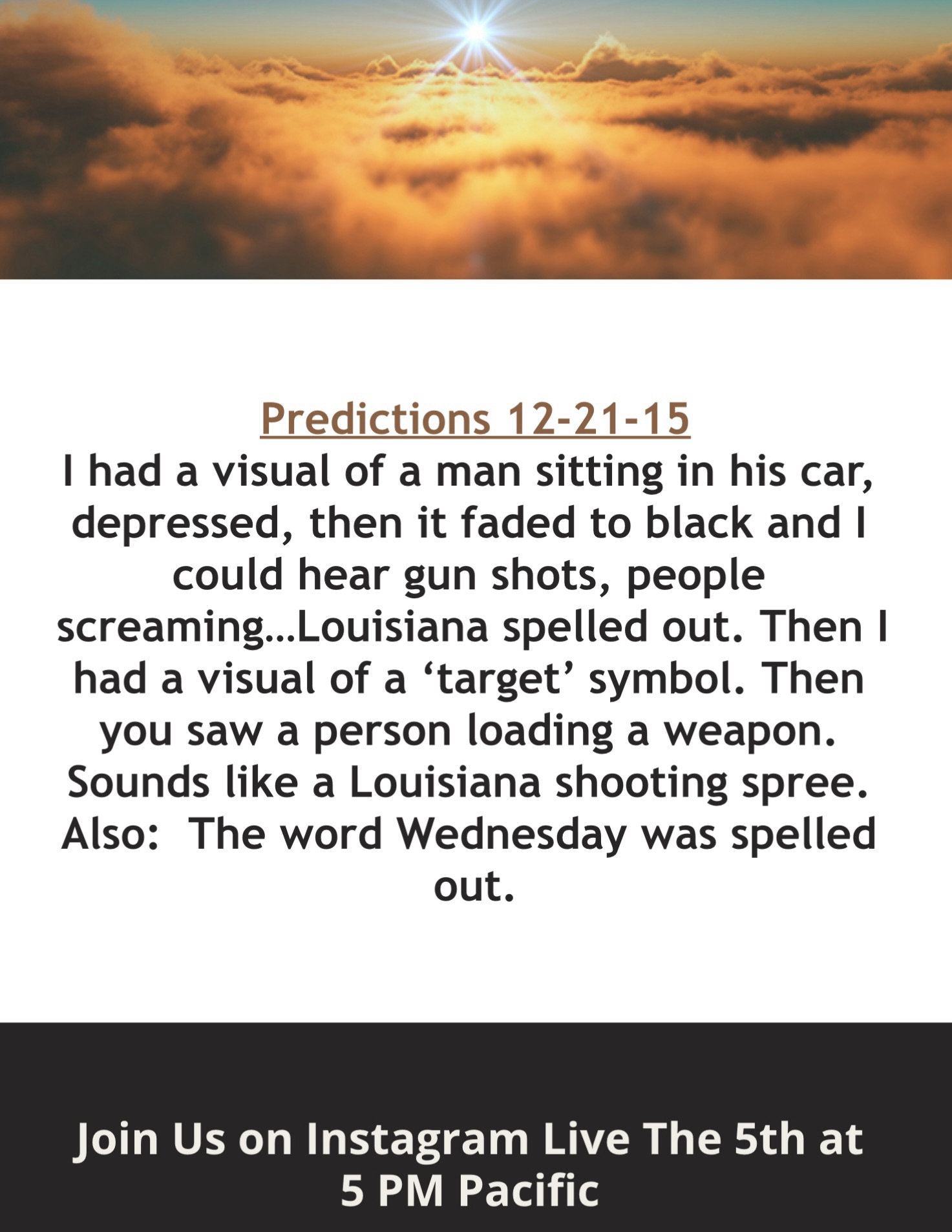 New Orleans Attack Predicted in 2015