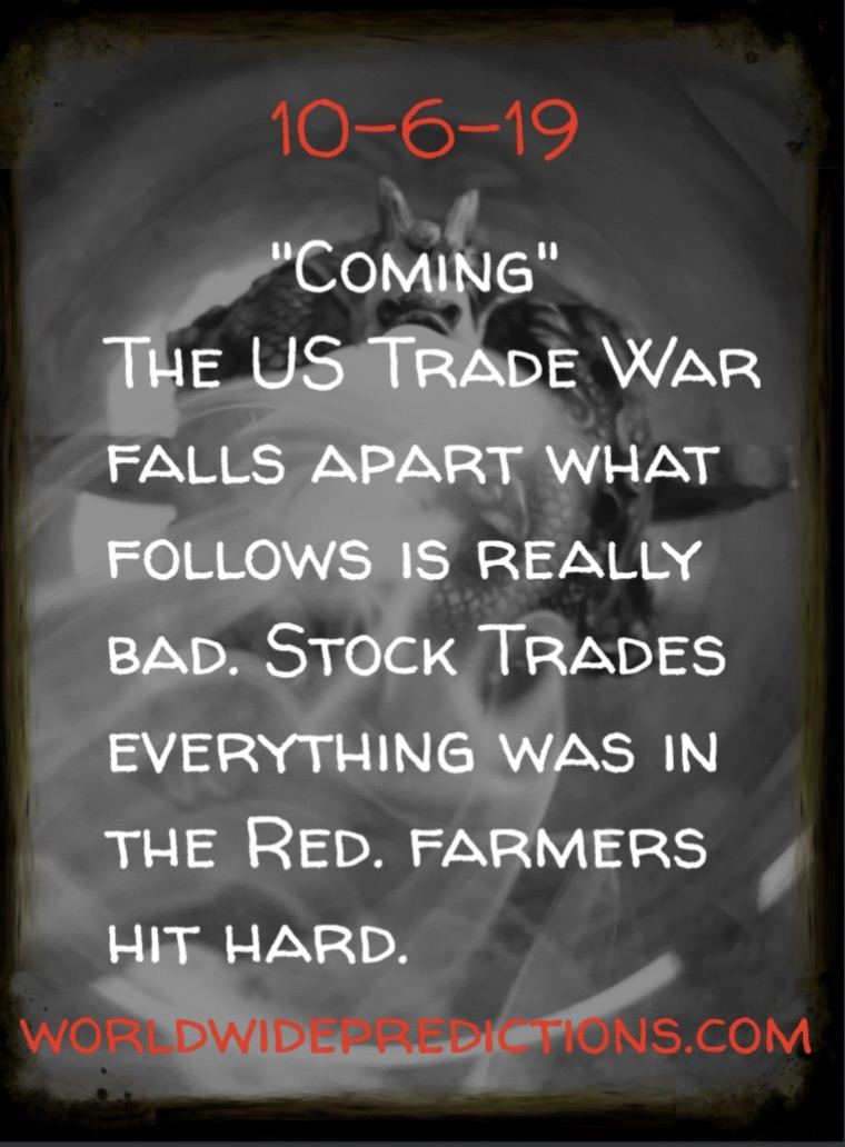 Trade War Prediction of 2019 Now Arriving